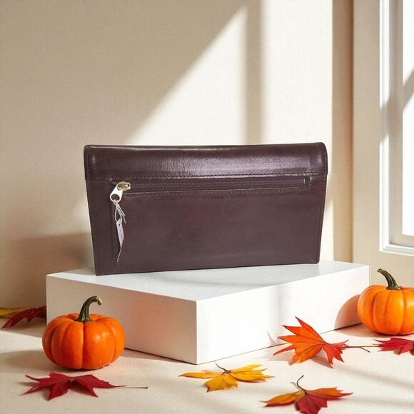 COACH TRIBECA Wallet in chocolate brown with checkbook holder - Picture 2 of 6